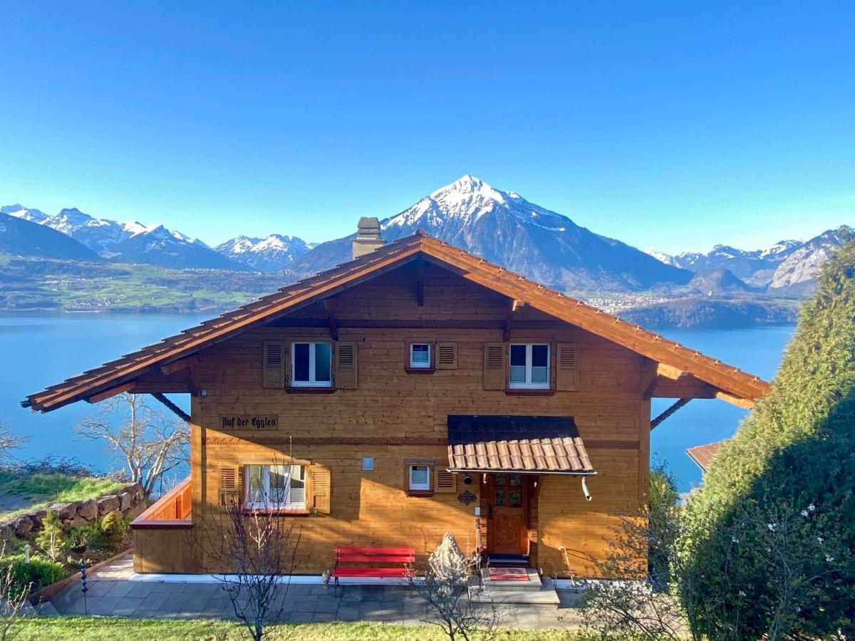זיגריזוויל Chalet Egglen "Typical Swiss House, Best Views, Private Jacuzzi" מראה חיצוני תמונה