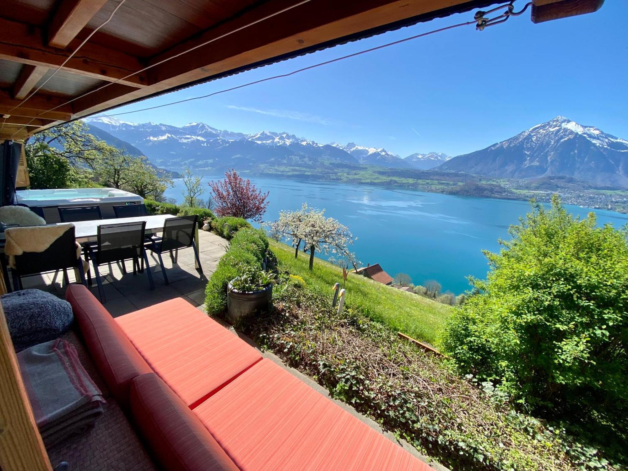 זיגריזוויל Chalet Egglen "Typical Swiss House, Best Views, Private Jacuzzi" מראה חיצוני תמונה