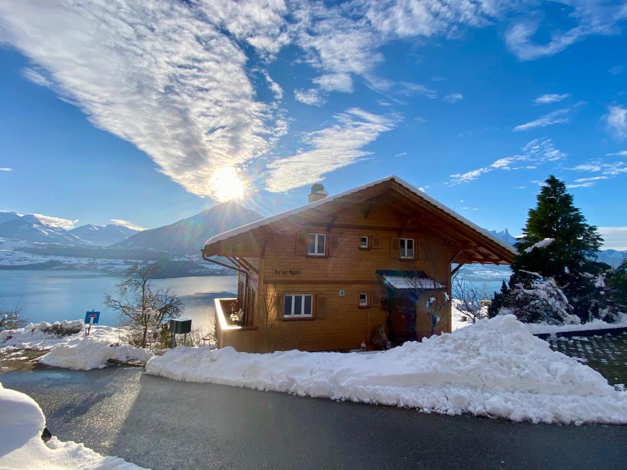 זיגריזוויל Chalet Egglen "Typical Swiss House, Best Views, Private Jacuzzi" מראה חיצוני תמונה