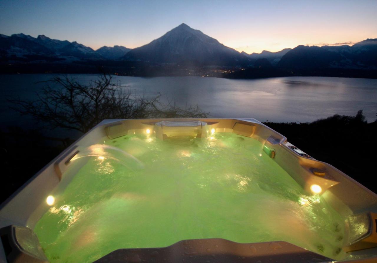 זיגריזוויל Chalet Egglen "Typical Swiss House, Best Views, Private Jacuzzi" מראה חיצוני תמונה