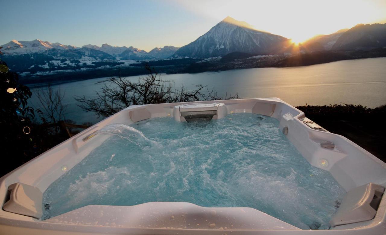 זיגריזוויל Chalet Egglen "Typical Swiss House, Best Views, Private Jacuzzi" מראה חיצוני תמונה